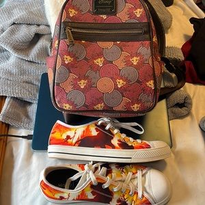 Lion king sneakers and lion king bag